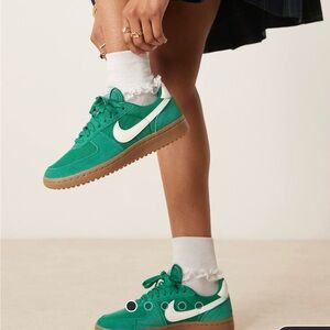 Nike Emerald Green Sneakers with White Logo
